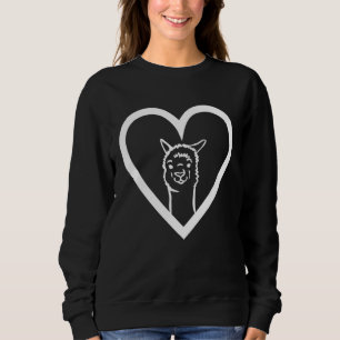 Sudadera motivo de amor de alpaca corazón de lama amigo ani