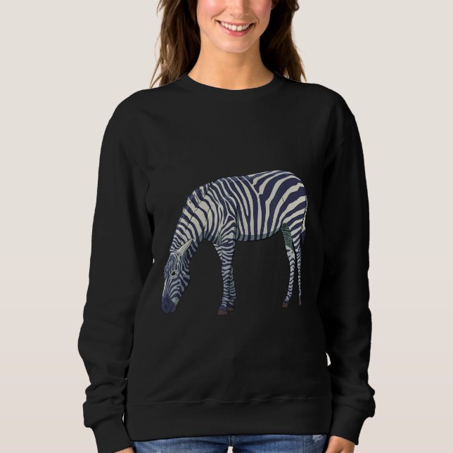 Sudadera Moto animal de cebra masculino animales de mujeres (Anverso)
