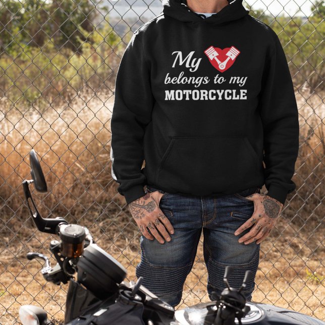 Sudadera Moto Heart Belongs (My Heart Belongs To My Motorcycle Hoodie)