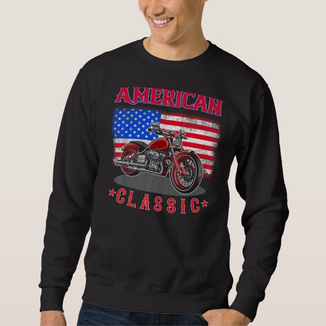 Sudadera Moto Orgullosa Americana Original (Anverso)