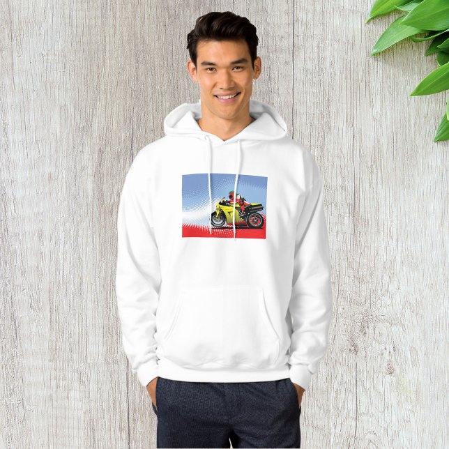 Sudadera Motocicleta amarilla Mens Hoodie (Subido por el creador)