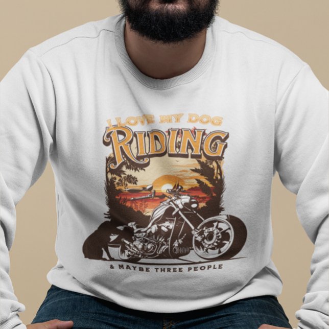 Sudadera Motocicleta Bicicleta Riding Dog Dad Adventure (Subido por el creador)