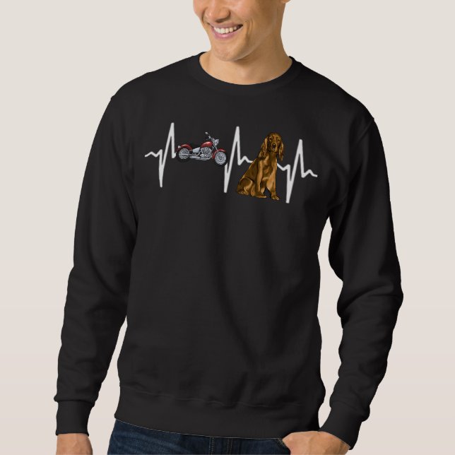 Sudadera Motocicleta Cocker Spaniel Heartbeat Dog (Anverso)