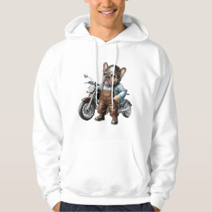 Sudadera Motocicleta de Bulldog Francés Bulldog Francés