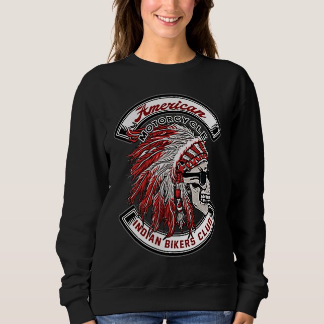 Sudadera Motocicleta de Estados Unidos Bicicleta de India (Anverso)
