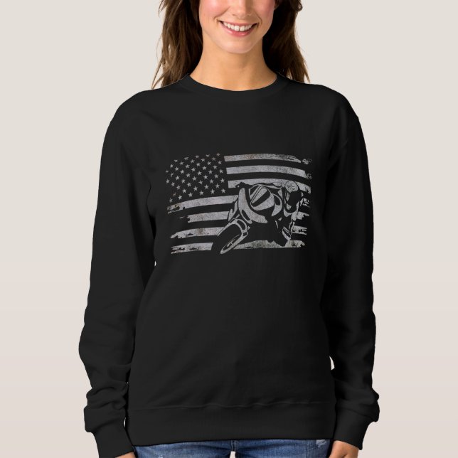 Sudadera Motocicleta de la Bandera Americana (Anverso)
