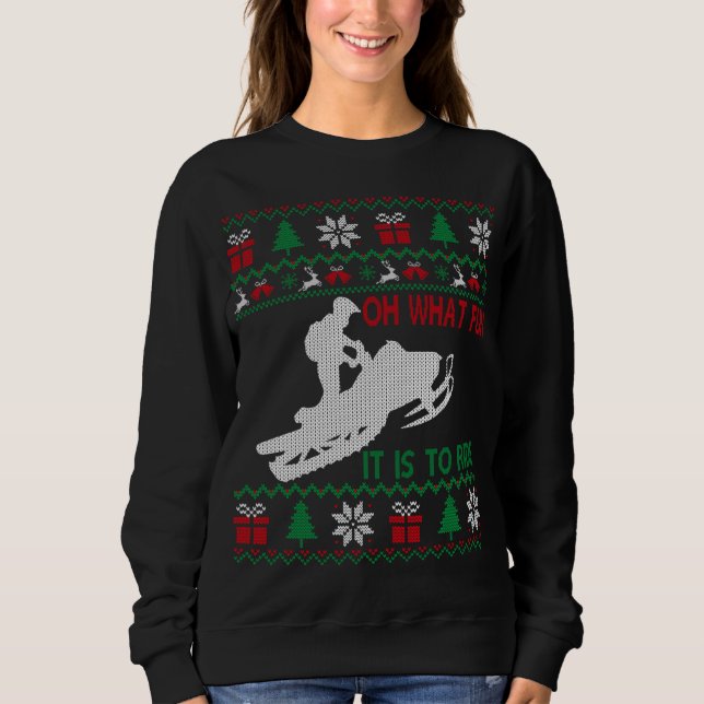 Sudadera Motocicleta De Nieve Oh Qué Diversión Es Pasar Por (Anverso)