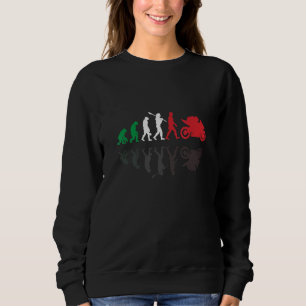 Sudadera Motocicleta Evolución Vintage Sombra Italia Biker