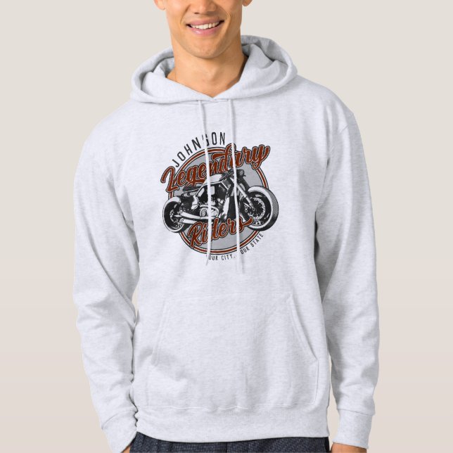 Sudadera Motocicleta Personalizada Piloto Legendario Motero (Anverso)