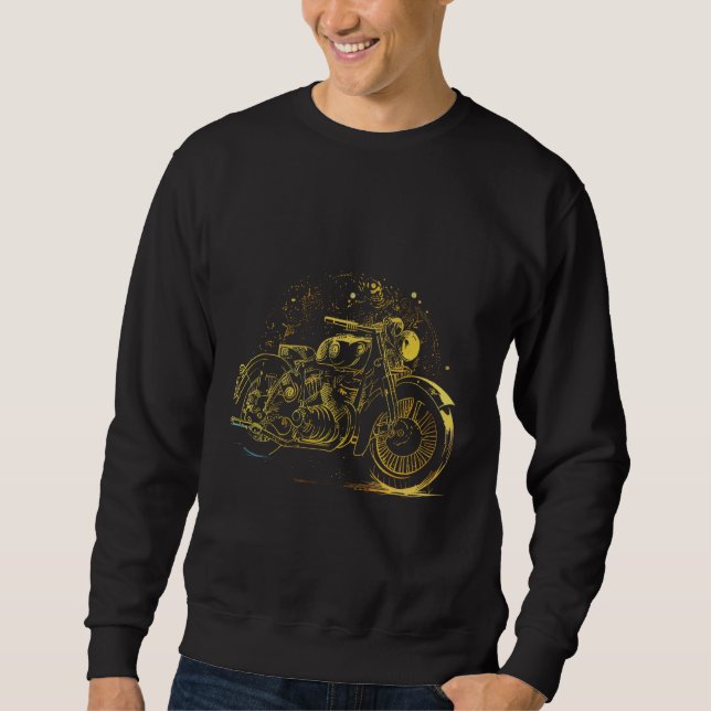 Sudadera Motocicleta retro vintage elegante (Anverso)