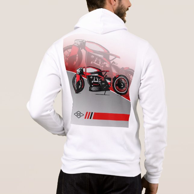 SUDADERA MOTOCICLETA ROJA Y NEGRA (Reverso)
