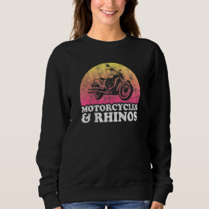 Sudadera Motocicleta y rinoceronte Motocicletas y rinoceron