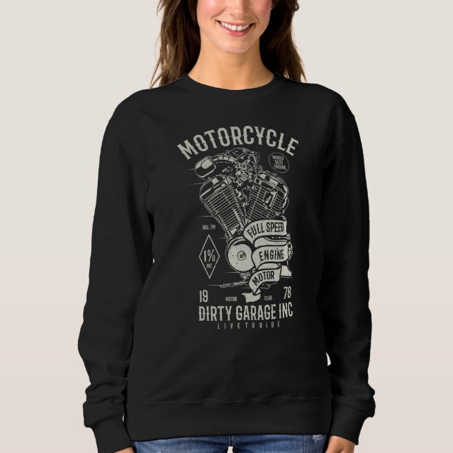 Sudadera Motocicletas De Motor De Velocidad Completa Y Bici (Anverso)