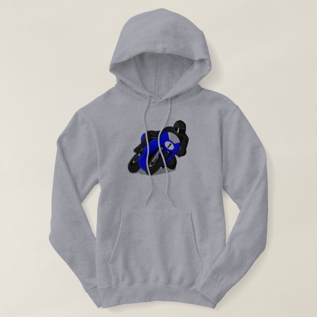 Sudadera Motociclista Blue Street Bike Hoodie o camiseta (Diseño del anverso)