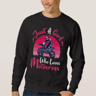 Sudadera Motocross Antiguo  Solo Una Chica Que Ama Motocros