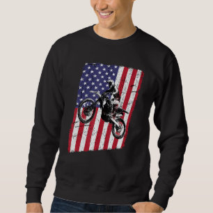 Sudadera Motocross de ciclismo sucio y tee de bandera estad