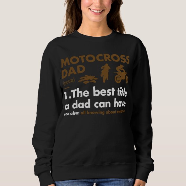 Sudadera Motocross de definición de padre deportivo (Anverso)