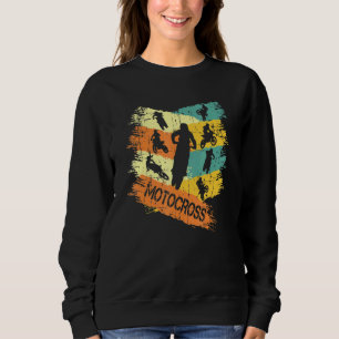 Sudadera Motocross de estilo retro vintage molesto Mx Silho