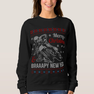 Sudadera Motocross Dirt Bike Braaapy Año Nuevo Fea Christma