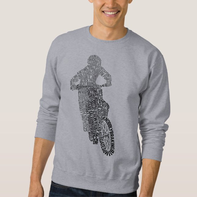 Sudadera Motocross Off Road Motorcycle Word Art (Anverso)