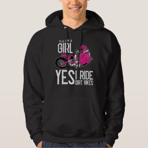 Sudadera Motocross Sí, Soy Chica Y Sí, Viajo A Un Sucio Bi