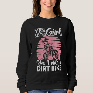 Sudadera Motocross Sí, soy una chica y sí, monto una bicicl