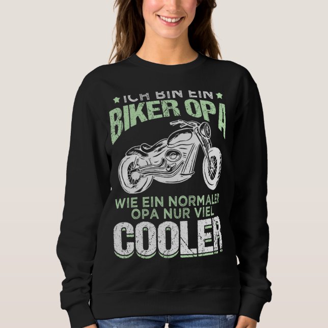 Sudadera Motor De Saying Opa De Motocicleta Ich Bin Ein (Anverso)