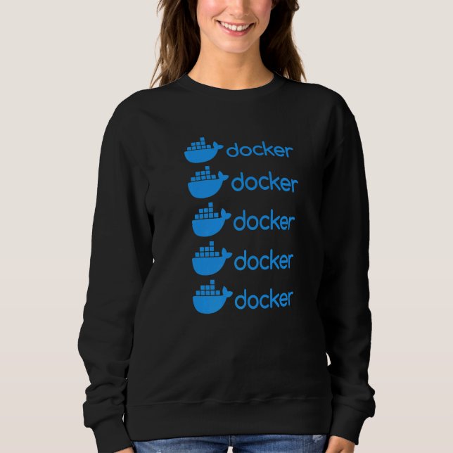 Sudadera Motor Docker  Programación Codificación Desarrollo (Anverso)