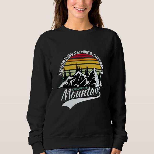 Sudadera Mountain and Forest Scene Silhouette  29 (Anverso)