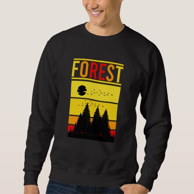 Sudadera Mountain and Forest Scene Silhouette  48 (Anverso)