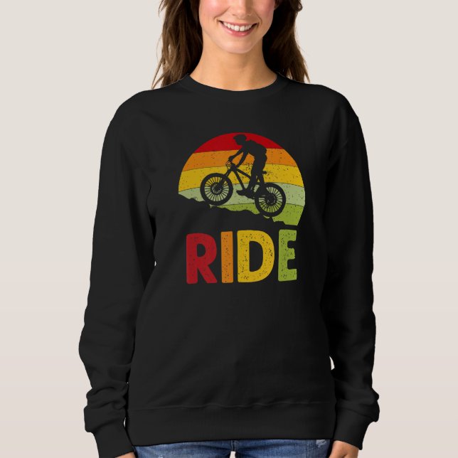 Sudadera Mountain Bike Ride Retro Sunset (Anverso)