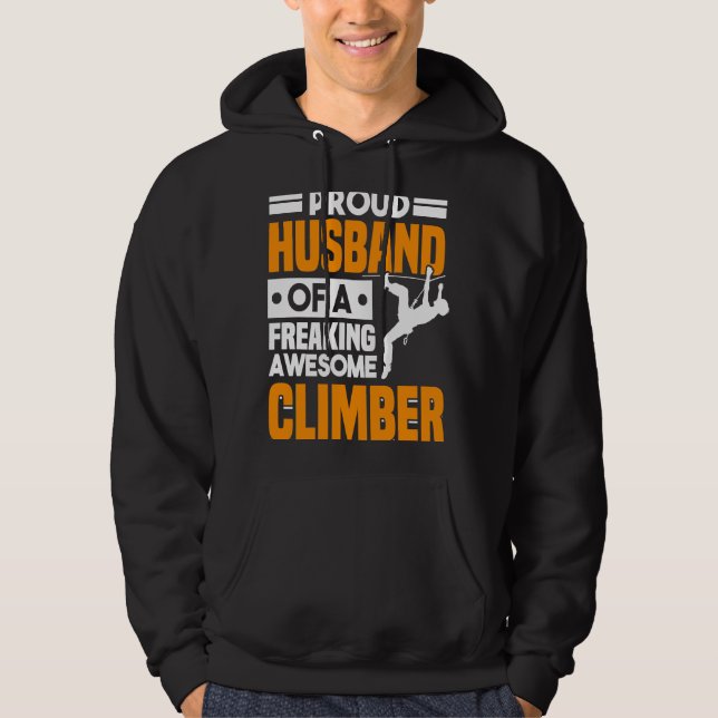 Sudadera Mountain Climbing Rock Climb Climber Husband  3 (Anverso)
