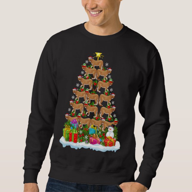 Sudadera Mountain Lion Xmas Lights Mountain Lion Christma (Anverso)
