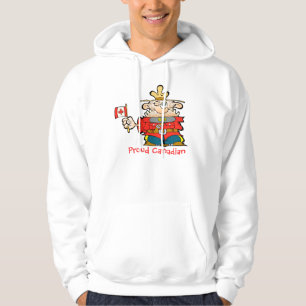 Sudadera Mountie canadiense con una bandera de Canadá, eh.