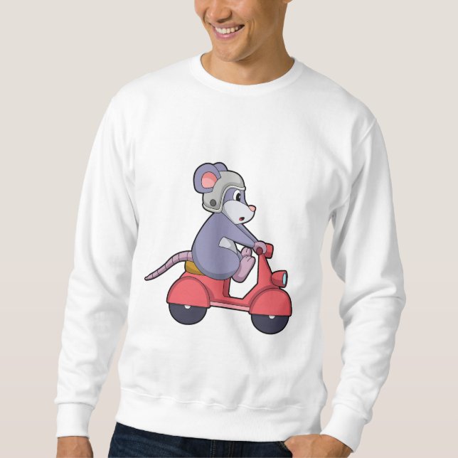 Sudadera Mouse as Biker with Scooter.PNG (Anverso)