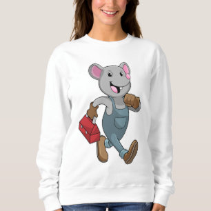 Sudadera Mouse como Handyman con Cuadro de herramientas