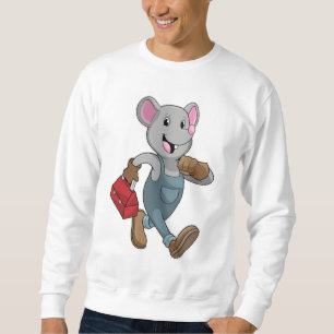 Sudadera Mouse como Handyman con Cuadro de herramientas