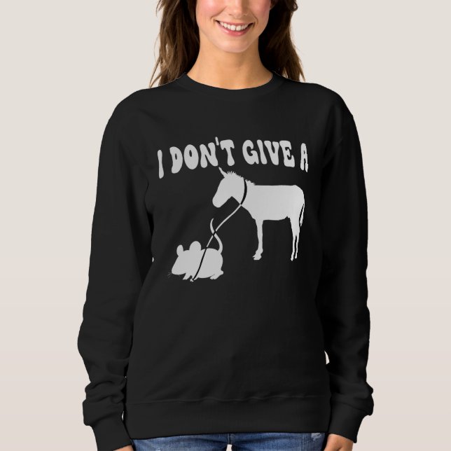 Sudadera MOUSE WALKING A DONKEY I Don't Give Rats Mouse vin (Anverso)