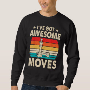 Sudadera Movimientos de Ajedrez Vintage Jugador de Ajedrez