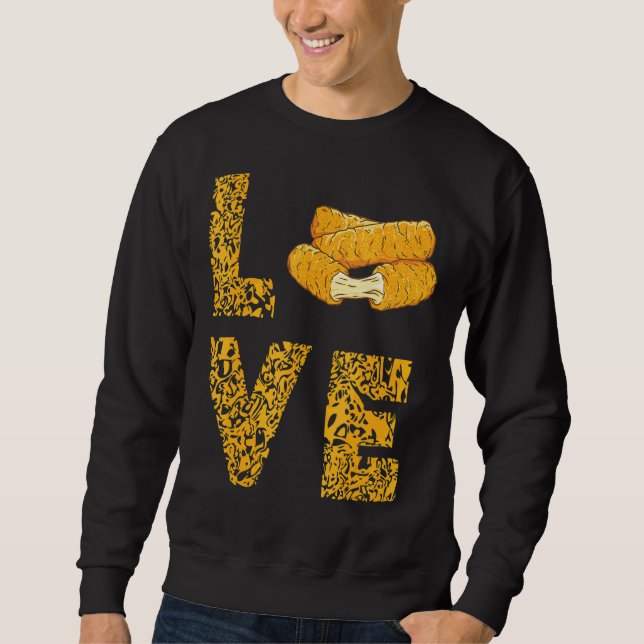 Sudadera Mozzarella Sticks Leopard Love Cheese Sticks Food (Anverso)
