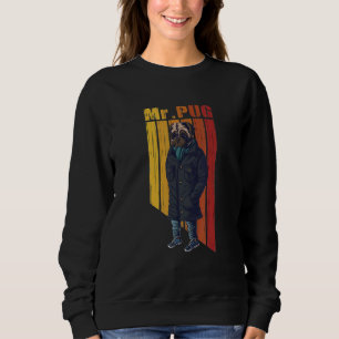 Sudadera Mr Pug Fashion Retro Style Vintage Pug Dueño Perro