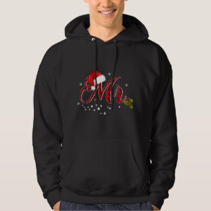 Sudadera Mr Shirt Red Plaid Santa Hat Parejas coincidentes 