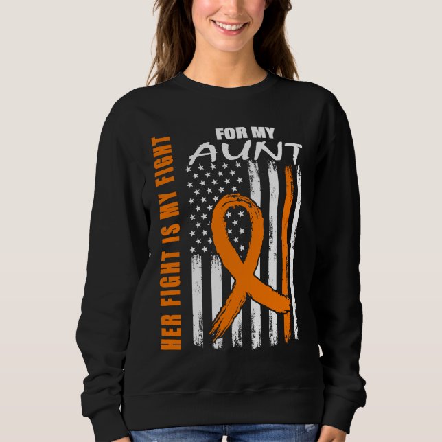 Sudadera MS Family Fight Aunt Multiple Sclerosis American F (Anverso)