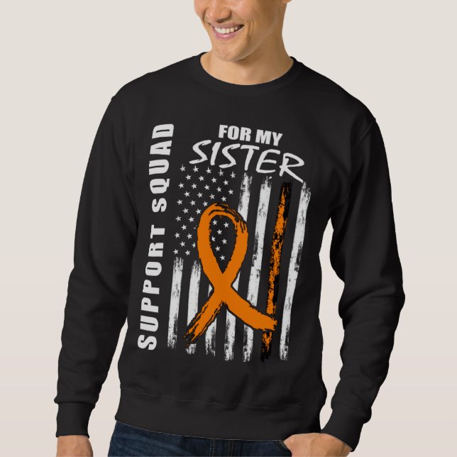 Sudadera MS Sister Multiple Sclerosis Awareness USA Flag Fa (Anverso)