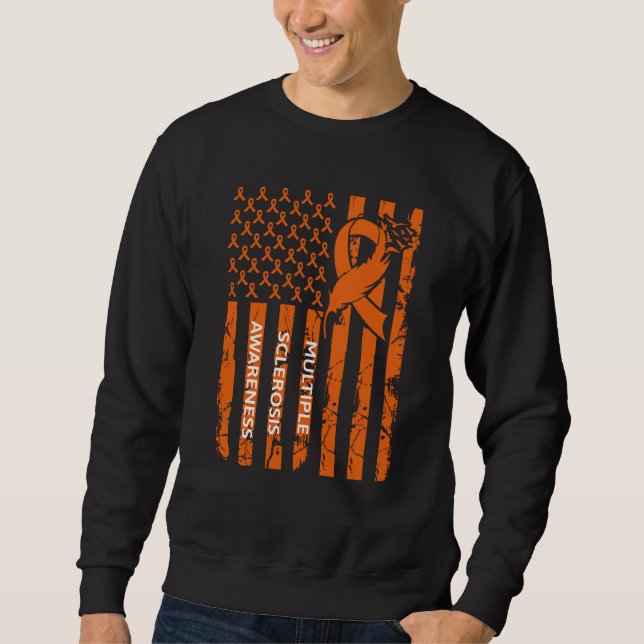 Sudadera MS Warrior Multiple Sclerosis Awareness Ribbon USA (Anverso)