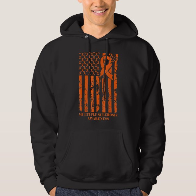 Sudadera Ms Warrior Multiple Sclerosis Awareness Ribbon Usa (Anverso)