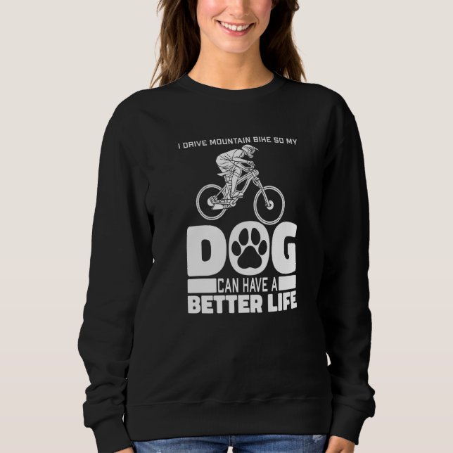 Sudadera Mtb Dog Biker Biking - Mountain Bike Premium (Anverso)