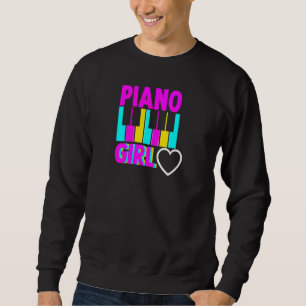 Sudadera Mu, Chica pianista pianista de música de piano
