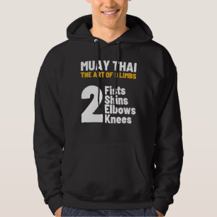 Sudadera Muay Thai De 8 Limbs 2 Puños Brilla Sobre Rodilla