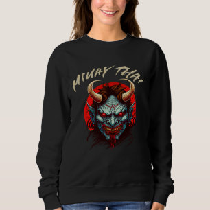Sudadera Muay Thai Oni Demonio Enojado MMA Boxeo Tailandés